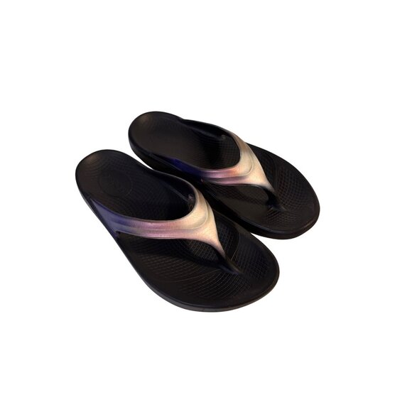 Oofos Oolala Luxe Midnight Spectra Women’s Size 9/40 Recovery Sandals Athleisure - Picture 2 of 10